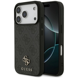 Husa pentru iPhone 17 Pro, Guess, 4G Small and Classic Logo MagSafe, Protectie Slim, Negru