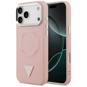Husa pentru iPhone 17 Pro, Hardcase Triangle Logo MagSafe, Roz
