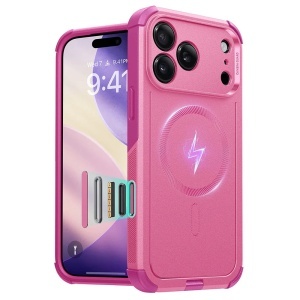 Husa pentru iPhone 17 Pro, Magsafe, ESR Cyber Halolock, Roz