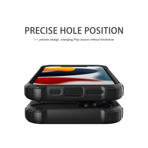 Husa pentru iPhone 17 Pro Max, SKYDDAR INNOVATION, Hybrid Armor, din Plastic Dur, Margini Cauciucate, Antisoc, Negru, set cu sticker  - Img 5