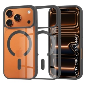 Husa pentru iPhone 17 Pro Max, SKYDDAR INNOVATION, MagSafe Pro din silicon, set cu sticker, Negru