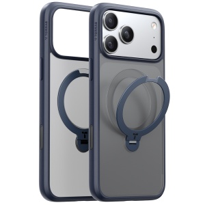 Husa pentru iPhone 17 Pro Max, Torras Ostand Spin MagSafe, Albastru