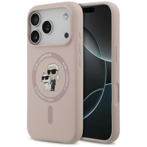 Husa pentru iPhone 17 Pro, Silicone MagSafe, Karl Lagerfeld, Roz