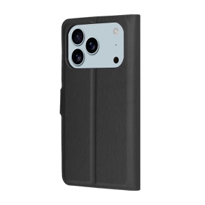 Husa pentru iPhone 17 Pro, SKYDDAR INNOVATION, Leather Folio tip Carte, cu Portofel Interior, Finisaje Premium, set cu sticker, Negru - Img 5