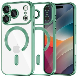 Husa pentru iPhone 17 Pro, SKYDDAR INNOVATION, Luxury Shield Magsafe, Protectie Antisoc, set cu sticker, Verde deschis