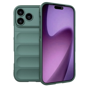 Husa pentru iPhone 17 Pro, SKYDDAR INNOVATION, Magic Shield, din Silicon Mat, set cu sticker, Verde