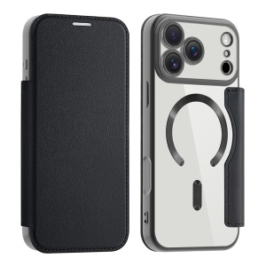 Husa pentru iPhone 17 Pro tip carte, SKYDDAR INOVATION, SmartMag Book, Magsafe, RFiD, Suport Carduri, set cu sticker, Negru - Img 2