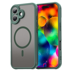 Husa pentru iPhone 17, SKYDDAR INNOVATION, HaloFrost MagSafe II, Antisoc, set cu sticker, Verde