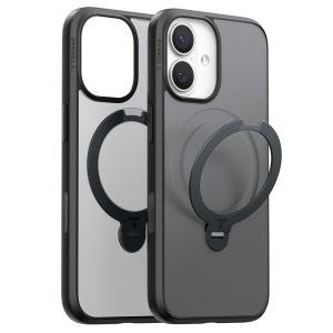 Husa pentru iPhone 17, Torras Ostand Spin MagSafe, Negru