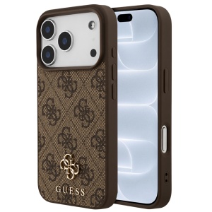 Husa pentru iPhone 18 Pro / iPhone 17 Pro - Guess Hardcase 4G Small & Classic MagSafe (GUHMP18LP4SM4MW) - Brown