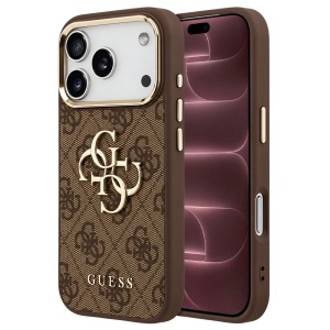 Husa pentru iPhone 18 Pro Max / iPhone 17 Pro Max - Guess Hardcase 4G Big Classic Logo - Brown