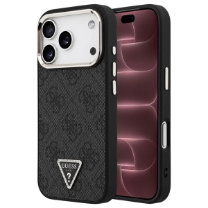 Husa pentru iPhone 18 Pro Max / iPhone 17 Pro Max - Guess Hardcase 4G Triangle Logo MagSafe - Black