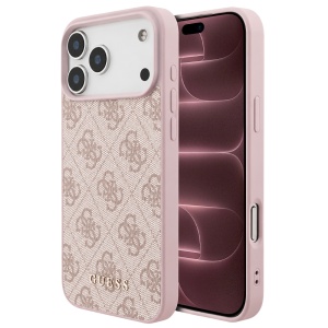 Husa pentru iPhone 18 Pro Max / iPhone 17 Pro Max - Guess Hardcase 4G Classic Logo - Pink