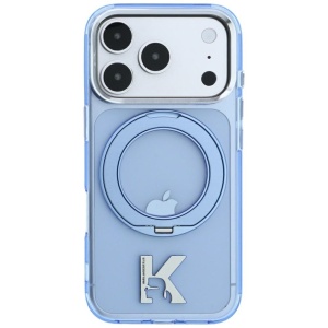 Husa pentru iPhone 18 Pro Max / iPhone 17 Pro Max - Karl Lagerfeld HC IML Ring Stand MagSafe Kameo Metal (KLHMP18X6HRSMKMB) - Blue