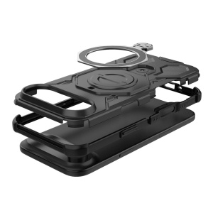 Husa pentru iPhone Air, Antisoc, SKYDDAR INOVATION, Carbon Shield PRO, Magsafe, set cu sticker, Negru - Img 5