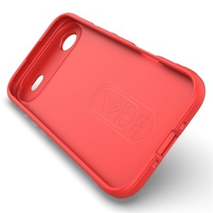 Husa pentru iPhone Air, SKYDDAR INNOVATION, Magic Shield, din Silicon Mat, set cu sticker, Rosu - Img 4