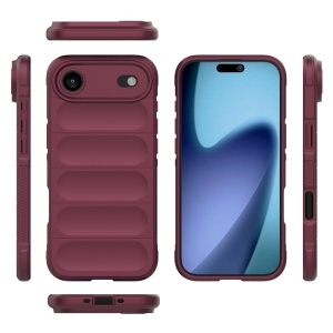 Husa pentru iPhone Air, SKYDDAR INNOVATION, Magic Shield, din Silicon Mat, set cu sticker, Bordo - Img 2