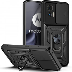 Husa pentru Motorola Edge 30 Neo cu inel magnetic si protectie camera Skyddar CamShield - Negru - Img 1