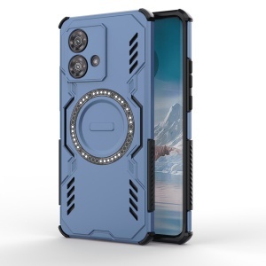 Husa pentru Motorola Edge 40 Neo, SKYDDAR INOVATION, ArmorMag, Magsafe, set cu sticker, Albastru