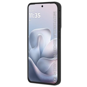 Husa pentru Motorola Edge 70 Fusion cu Inel Rotativ 360° Magnetic, Antisoc, set cu sticker, Glinth, Negru - Img 2