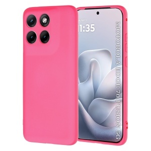 Husa pentru Motorola Edge 70 Fusion din Silicon Catifelat, Magsafe, set cu sticker, SoftFlex Magsafe, Fucsia