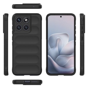 Husa pentru Motorola Edge 70 Fusion din Silicon Mat, Antisoc, set cu sticker, Magic Shield, Negru - Img 5