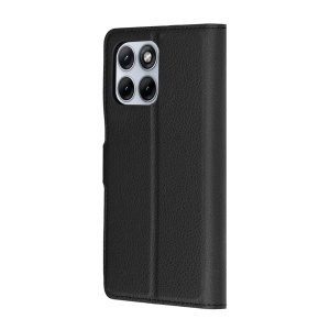 Husa pentru Motorola Edge 70 Fusion tip Carte, cu Portofel Interior, Finisaje Premium, set cu sticker, Leather Folio, Negru - Img 5