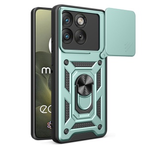 Husa pentru Motorola Edge 70, SKYDDAR INNOVATION, CamShield, Inel magnetic, set cu sticker, Verde