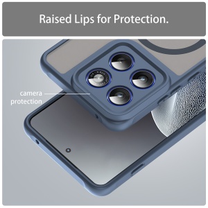 Husa pentru Motorola Edge 70, SKYDDAR INNOVATION, HaloFrost MagSafe II, Antisoc, set cu sticker, Bleumarin - Img 4
