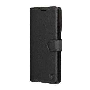 Husa pentru Motorola Edge 70, SKYDDAR INNOVATION, Leather Folio tip Carte, cu Portofel Interior, Finisaje Premium, set cu sticker, Negru - Img 5
