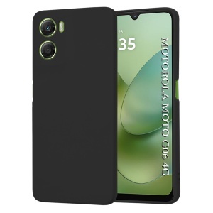 Husa pentru Motorola Moto G06, SKYDDAR INNOVATION, din Silicon Catifelat, SoftElegance, set cu sticker, Negru