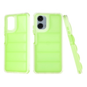 Husa pentru Motorola Moto G24 Power, anti soc, margini ridicate, design modern, set cu sticker, wave shield, Verde