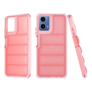 Husa pentru Motorola Moto G34 / Moto G45, anti soc, margini ridicate, design modern, set cu sticker, wave shield, Rosu