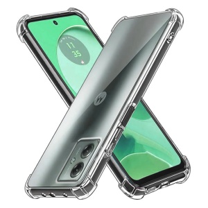 Husa pentru Motorola Moto G54 , SKYDDAR INNOVATION, Shockproof Clear din Silicon Slim, Transparenta, set cu sticker