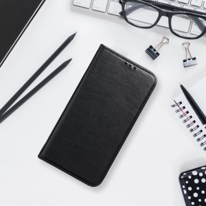 Husa pentru Motorola Moto G55 tip carte, SKYDDAR INNOVATION, cu Portofel Interior, Protectie la socuri, smart magneto, Negru, set cu sticker - Img 5