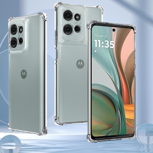 Husa pentru Motorola Moto G75, SKYDDAR INNOVATION, Shockproof Clear Silicone, Slim Silicon, Transparenta, set cu sticker - Img 5