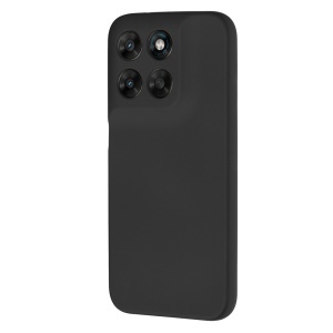 Husa pentru Motorola Moto G77 / Moto G67 din Silicon Catifelat, Antisoc, set cu sticker, SoftElegance, Negru - Img 3