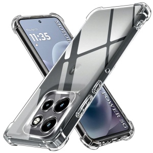 Husa pentru Motorola Moto G86 Power, SKYDDAR INNOVATION, Shockproof Clear Silicone, Silicon Slim, set cu sticker, Transparenta