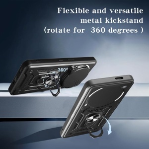 Husa pentru Nothing Phone (3a) Pro, SKYDDAR INNOVATION, CamShield, Verde, set cu sticker - Img 8