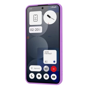 Husa pentru Nothing Phone (3a) Pro, SKYDDAR INNOVATION, SoftElegance din Silicon Catifelat, set cu sticker, Mov - Img 2