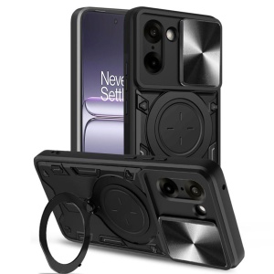 Husa pentru OnePlus Nord CE5, SKYDDAR INNOVATION, CamGuard Pro, Inel Magnetic, Protectie Camera, set cu sticker, Negru