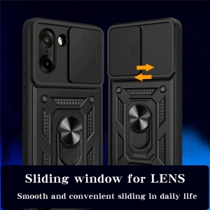 Husa pentru OnePlus Nord CE5, SKYDDAR INNOVATION, CamShield, Inel magnetic, set cu sticker, Negru - Img 2