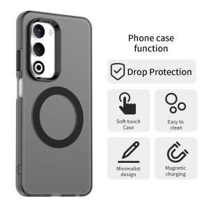 Husa pentru Oppo A5 4G, MagSafe, Antisoc, set cu sticker, CandyCase, Negru - Img 4