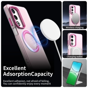 Husa pentru Oppo A5 4G, MagSafe, Antisoc, set cu sticker, CandyCase, Roz - Img 4