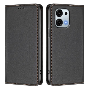 Husa pentru Oppo A6 4G tip Carte din piele Eco Premium, cu Portofel Interior, set cu sticker, Confy Cover, Negru
