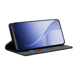 Husa pentru Oppo Reno 15F / Reno15 FS 5G, SKYDDAR INNOVATION, Confy Cover tip Carte din piele Eco Premium, cu Portofel Interior, set cu sticker, Negru - Img 2
