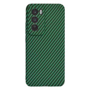 Husa pentru Oppo Reno12 Pro, Finisaj Premium cu Textura de Carbon, Design Elegant, SKDR CarbonFlex - Verde - Img 3