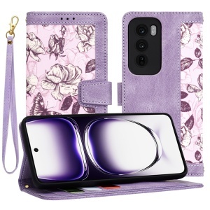 Husa pentru Oppo Reno12, SKYDDAR INNOVATION, Flipcraft din Piele Ecologică, Stand Integrat, Buzunare pentru Carduri, set cu sticker, Mov