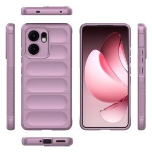 Husa pentru Oppo Reno13 F 4G, SKYDDAR INNOVATION, Vogue din Silicon Mat, set cu sticker, Mov - Img 4