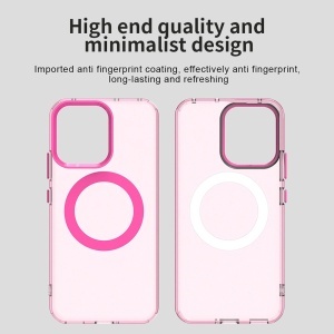 Husa pentru Oppo Reno14, MagSafe, Antisoc, set cu sticker, CandyCase, Roz - Img 5